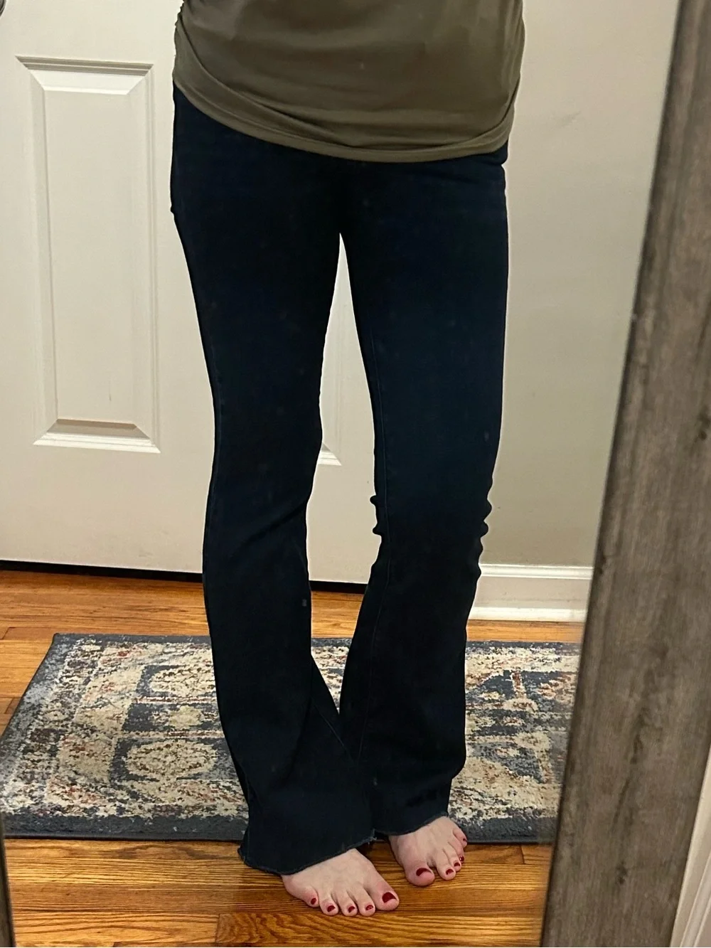 PAIGE Genevieve Dark Blue Flare Stretch Jeans 30” Inseam in Color Novela - Picture 13 of 16